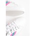 Pepe White Pink Stripe Leather Sneaker