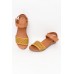 Adelaide Yellow Leather Cut Out Sandal